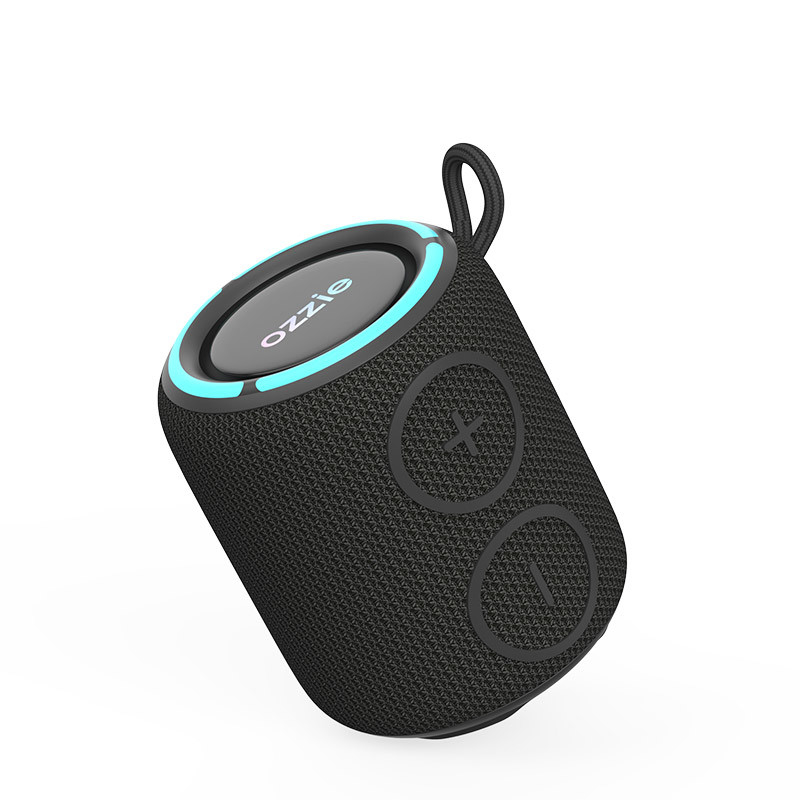 Altoparlante wireless portatile impermeabile IPX7 con luci LED RGB colorate