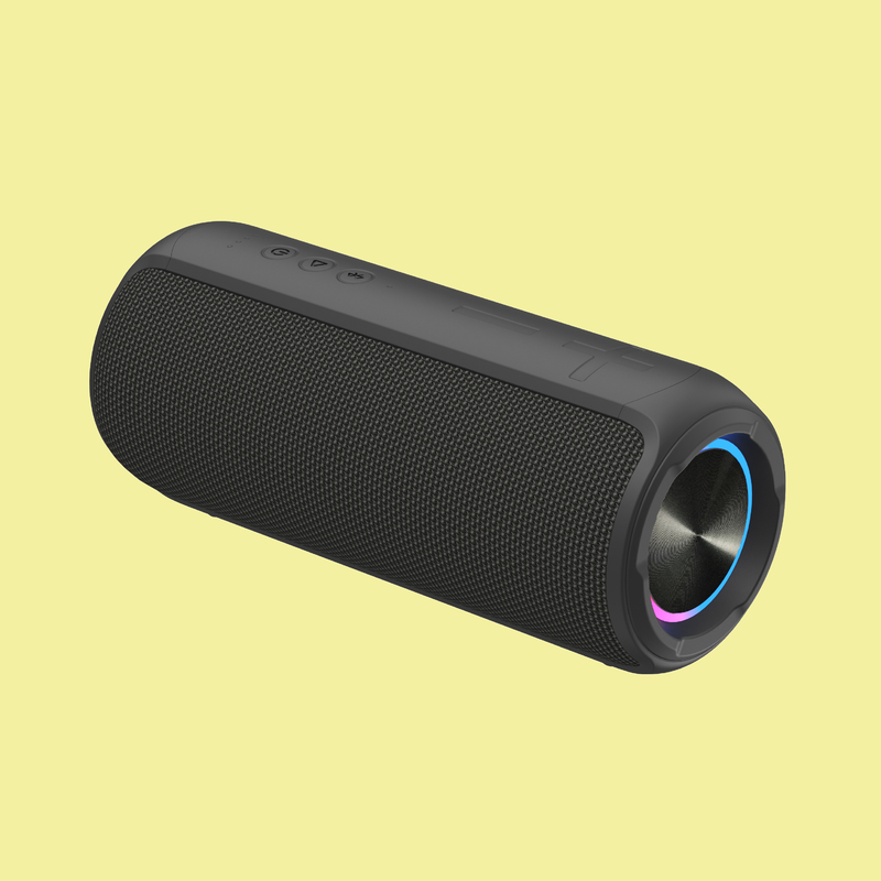 Altoparlante Bluetooth portatile a luce a LED con TPU ABS Tessile 10W*2 Output per accoppiamento TWS e chiamata hands free
