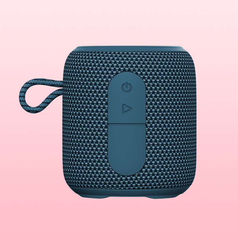 Altoparlante senza fili impermeabile con doccia con batteria da 1200 Mah in blu con radiatore bass