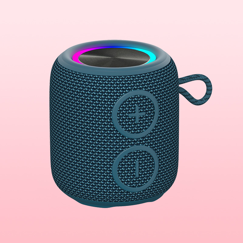 Altoparlante senza fili impermeabile con doccia con batteria da 1200 Mah in blu con radiatore bass